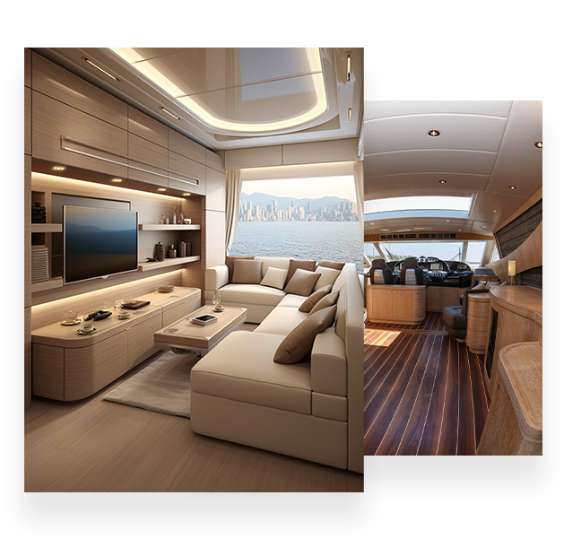 luxury yacht wood floors